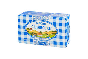 Масло сладкосливочное 72.5% крестьянское Селянське м/у 180г