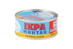 Ікра минтая пробійна солена Камчадал з/б 80г
