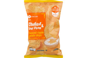 SE Grocers Ripple Potato Chips Cheddar & Sour Cream