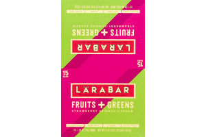 Larabar Fruit & Nut Food Bar Fruit + Greens Strawberry Spinach Cashew - 15 CT