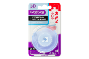 Нитка-флос зубна що розширюється 25м Edel+White 1шт