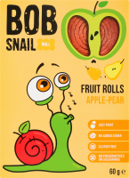 Конфеты фруктовые натуральные Яблоко-груша Roll Bob Snail к/у 60г