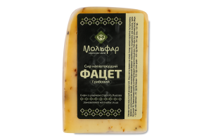 Сир 55% напівтвердий Фацет грибовий Мольфар в/у 200г