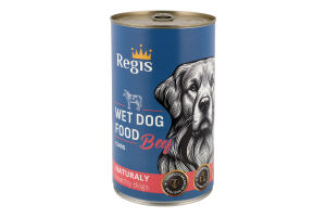 Корм д/дорослих собак з яловичиною 1240г ж/б Регіс