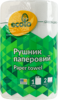 Полотенце бумажное 2-х слойное Green line Ecolo 1шт