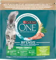 Корм сухой полнорационный для взрослых котов с индейкой Indoor formula Bifensis Purina One д/п 1.5кг