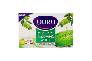Мыло косметическое с оливковым маслом экстрактом плодов папайи Blooming White Natural Olive Duru 90г