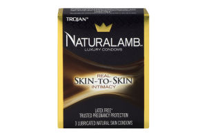 Trojan Naturalamb Luxury Condoms - 3 CT