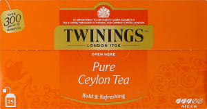 Чай чорний Pure Ceylon Twinings к/у 25x2г
