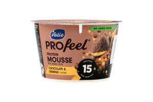Мусс протеїновий Шоколад та апельсин безлактозний 150г стакан Valio PROfeel