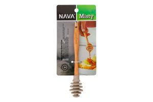Ложка для меда силиконовая с деревянной ручкой 16.5x2.9см №10-111-061 Misty Nava 1шт