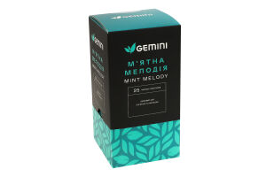 Чай зеленый с мелиссой, мятой и лимонной травой Мятная мелодия Gemini в/с к/у 25х1.5г