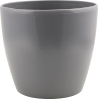 Горщик д/квітів Матільда сірий матовий круглий 12*11см Алеана