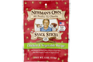 Newman's Own Snack Sticks For Dogs Chicken & Vegetable Recipe