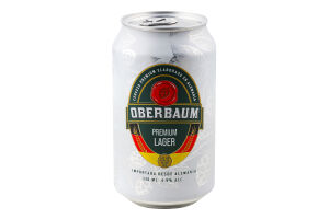 Пиво 0.33л 4.9% Lager Premium Oberbaum ж/б