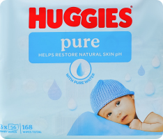 Серветки вологі для дітей Pure Huggies 3х56шт