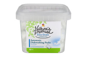 Nature's Promise Automtic Dishwashing Packs Free & Clear - 40 CT