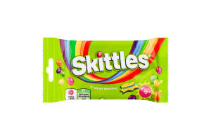 Драже жувальні в різнокольоровій цукровій оболонці Кисломікс Skittles м/у 38г