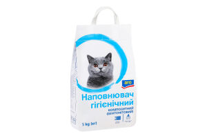 Наповнювач гігієнічний для домашніх тварин композитний бентонітовий середньої фракції Aro 5кг
