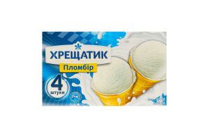 Мороженое 15% пломбир в вафельном стаканчике Хрещатик к/у 4х90г