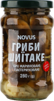 Грибы целые маринованные пастеризованные Шиитаке Novus с/б 280г
