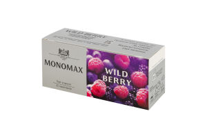 Чай черный цейлонский байховый мелкий с ароматом лесных ягод Wild berry Monomax к/у 25х1.5г