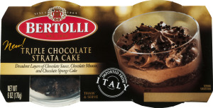 Bertolli Triple Chocolate Strata Cake - 2 CT