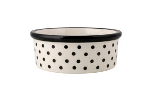 Миска д/котів Зентангл 300мл біло-чорна кераміка 12см Тріксі
