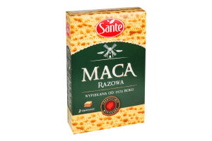 Маца Цельнозерновая из муки грубого помола пшеницы Sante к/у 180г