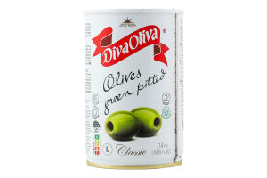 Оливки зелені без кісточки Classic Diva Oliva з/б 300г