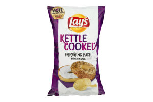 Lay's Kettle Cooked Potato Chips Everything Bagel with Cream Cheese