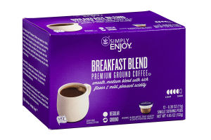 Simply Enjoy Premium Ground Coffee Pods Breakfast Blend - 12 CT