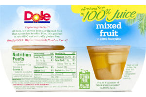 Dole 100% Juice Mixed Fruit - 4 CT