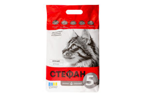 Наповнювач д/котячого туалету червоний бентонітовий крупний 5кг Стефан