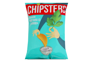 Чипси картопляні Сметана із зеленню Chipster's м/у 60г