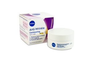 Крем против морщин дневной + контуринг с экстрактом сои и креатином SPF 30 65+ Nivea 50мл