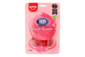 Цукерки Amos Персик 4D желейні