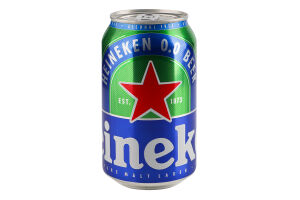 Пиво специальное 330мл 0% безалкогольное светлое фильтрованное пастеризованное Heineken ж/б