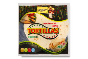Коржі пшеничні мексиканські Tortillas Перша приватна пекарня м/у 265г