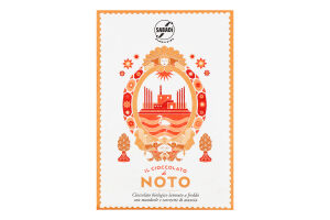 Шоколад чорний Sabadi мигдаль-цедра апельсина орг