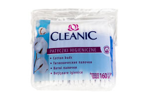 Палички Cleanic ватні 160шт х40