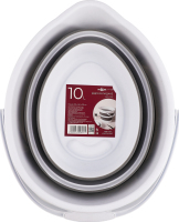 Відро MBM My Home складане біло-сіре 10л BIN-17