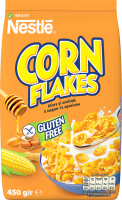 Сніданок сухий готовий з вітамінами, з медом та арахісом Corn flakes Nestle м/у 450г