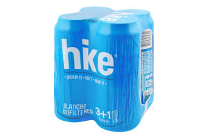 Пиво специальное 4х0.5л 4.9% нефильтрованное пастеризованное Blanche Hike м/у
