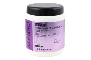 Маска д/волосся розгладжуюча з олією авокадо 1000мл Нумеро