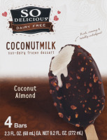 So Delicious Dairy Free Coconut Milk Non-Dairy Frozen Dessert Coconut Almond - 4 CT