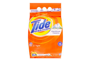 Средство моющее синтетическое порошкообразное Альпийская свежесть Аква-Пудра Tide 2.1кг