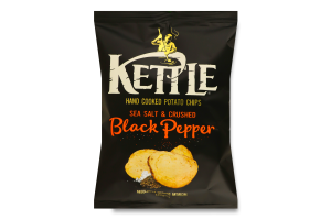 Чипси Kettle з морською сіллю та мел чорним перцем