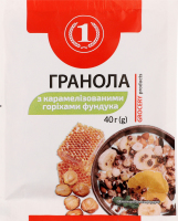 Гранола с карамелизированными орехами фундука ТМ "1" м/у 40г