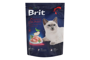 Корм сухий для дорослих стерилізованих котів Chiken Premium by Nature Brit д/п 300г